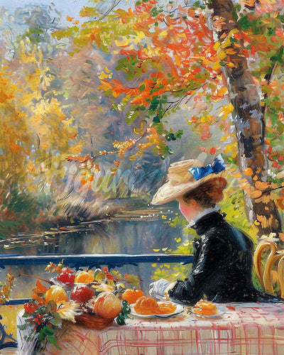 Diamond Painting - Dama autunnale ispirata a Renoir