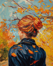 Carica l&#39;immagine nel visualizzatore di Gallery, Diamond Painting - Dama autunnale ispirata a Van Gogh