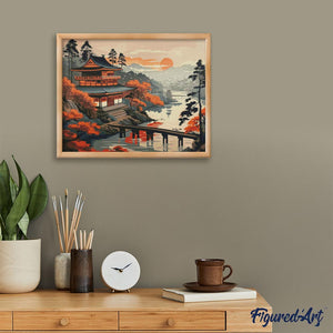 Diamond Painting - Vista Vintage sulla Pagoda