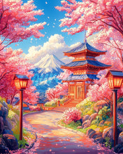 Carica l&#39;immagine nel visualizzatore di Gallery, Diamond Painting - Viale dei Sakura verso la Pagoda