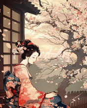 Carica l&#39;immagine nel visualizzatore di Gallery, Diamond Painting - Donna in Kimono Vintage e Sakura