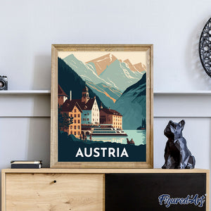 Diamond Painting - Poster di viaggio a Hallstatt