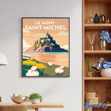 Carica l&#39;immagine nel visualizzatore di Gallery, Diamond Painting - Poster di viaggio a Mont Saint-Michel