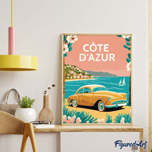 Carica l&#39;immagine nel visualizzatore di Gallery, Diamond Painting - Poster di viaggio in Costa Azzurra