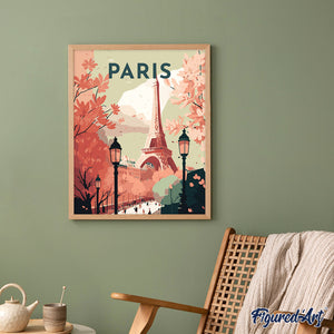 Dipingere con i numeri - Poster di viaggio a Parigi II