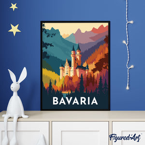 Diamond Painting - Poster di viaggio in Baviera