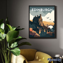 Carica l&#39;immagine nel visualizzatore di Gallery, Dipingere con i numeri - Poster di viaggio a Edimburgo