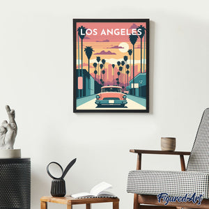 Diamond Painting - Poster di viaggio a Los Angeles