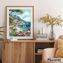 Carica l&#39;immagine nel visualizzatore di Gallery, Dipingere con i numeri - Città Costiera in Primavera