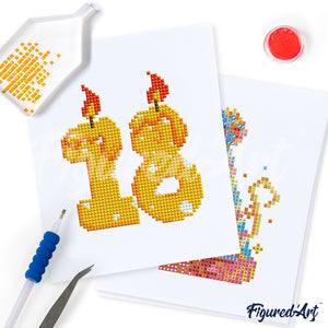 Mini Set Diamond Painting - Buon Compleanno