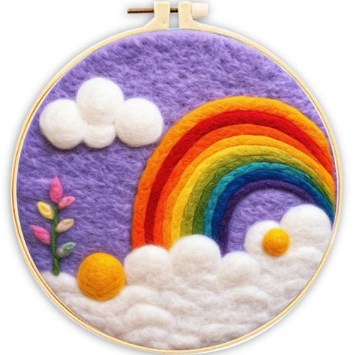 Needle Felting Arcobaleno nel Cielo