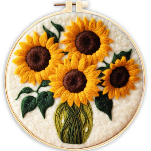 Needle Felting Mazzo di Girasoli