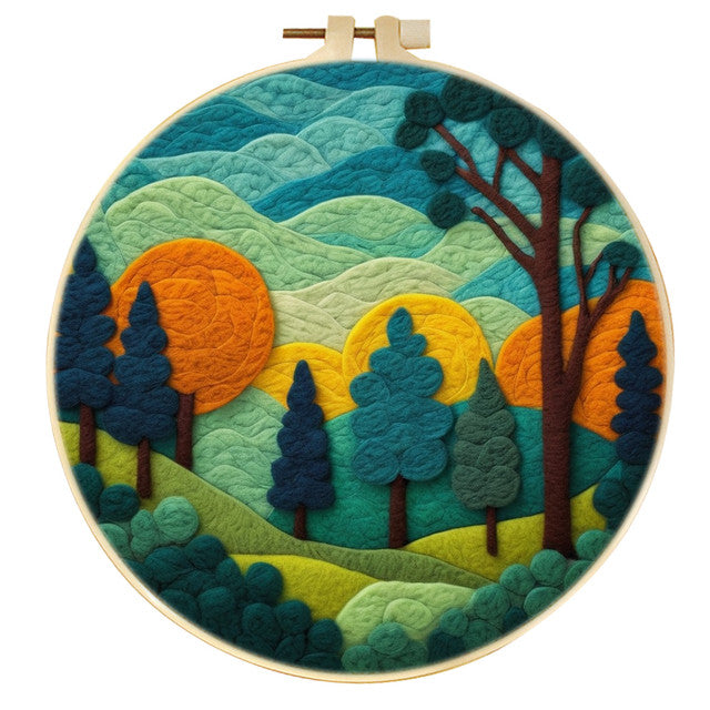 Needle Felting Foresta al Tramonto