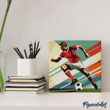 Carica l&#39;immagine nel visualizzatore di Gallery, Mini Kit da Dipingere con i Numeri 20x20cm con cornice - Poster Sportivo Calcio