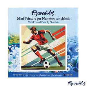 Mini Kit da Dipingere con i Numeri 20x20cm con cornice - Poster Sportivo Calcio