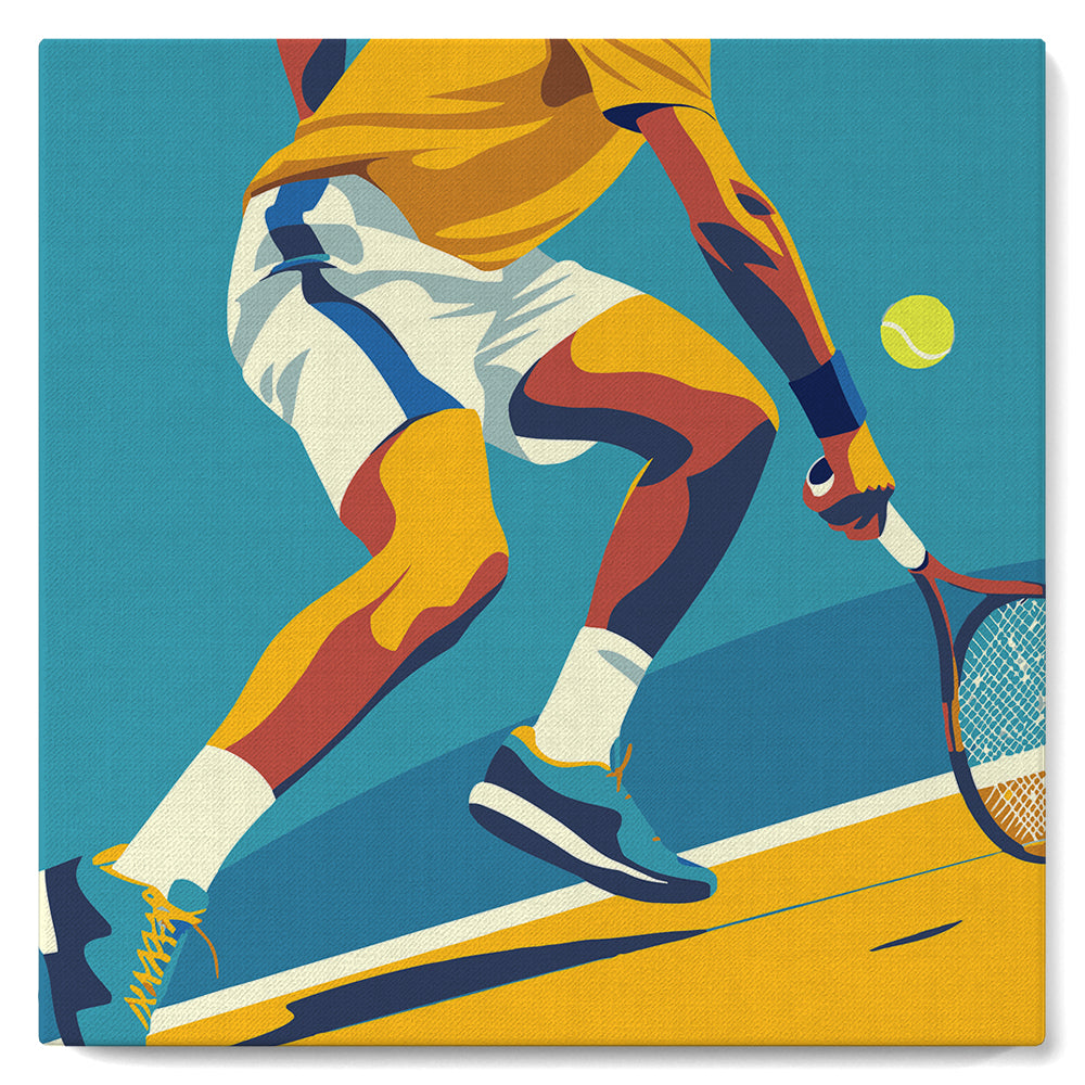 Mini Kit da Dipingere con i Numeri con cornice - Poster Sportivo Tennis