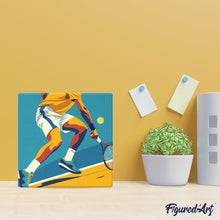 Carica l&#39;immagine nel visualizzatore di Gallery, Mini Kit da Dipingere con i Numeri 20x20cm con cornice - Poster Sportivo Tennis