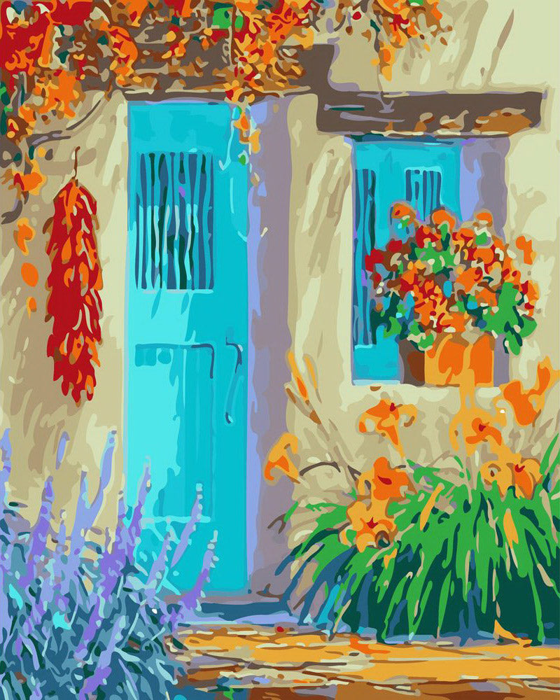 Dipingere con i numeri - Porta azzurra Figured'Art