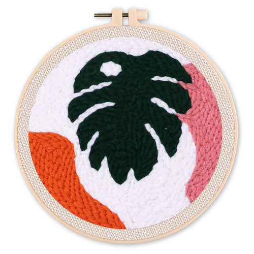 Punch Needle Foglia di Monstera