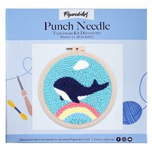 Carica l&#39;immagine nel visualizzatore di Gallery, Punch Needle Kit Balena e arcobaleno