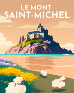 Diamond Painting - Poster di viaggio a Mont Saint-Michel