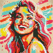 Carica l&#39;immagine nel visualizzatore di Gallery, Mini Diamond Painting 25x25cm Bellissima Bionda Pop Art