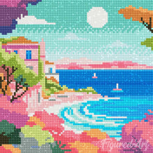 Carica l&#39;immagine nel visualizzatore di Gallery, Mini Diamond Painting 25x25cm Riviera Francese