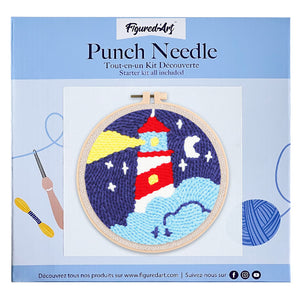 Punch Needle Kit Faro e Notte Stellata