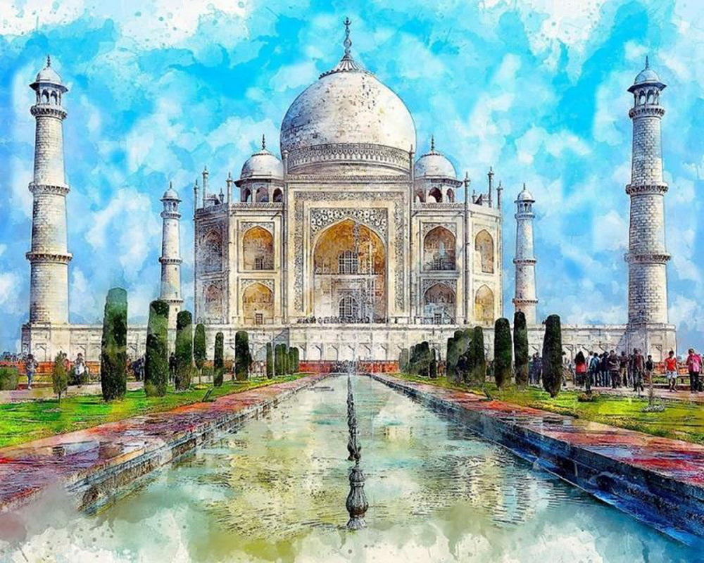 Diamond Painting - Taj Mahal a colori