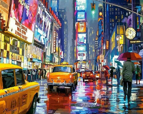 Diamond Painting - Times Square di Notte