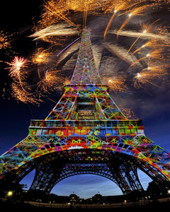 Diamond Painting - Fuochi d'Artificio e Torre Eiffel