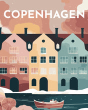 Carica l&#39;immagine nel visualizzatore di Gallery, Dipingere con i numeri - Poster di viaggio a Copenaghen