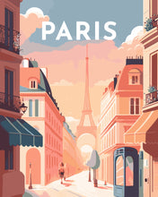 Carica l&#39;immagine nel visualizzatore di Gallery, Dipingere con i numeri - Poster di viaggio a Parigi I