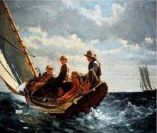 Carica l&#39;immagine nel visualizzatore di Gallery, Dipingere con i numeri - Bambini Su Una Barca A Vela