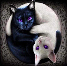 Carica l&#39;immagine nel visualizzatore di Gallery, Diamond Painting - Gatti Yin E Yang