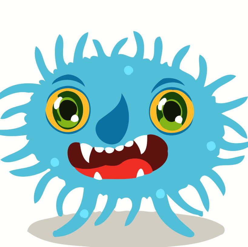 Dipingere con i numeri Bambini - Piccolo Mostro Pallino Blu