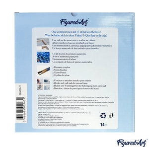 Mini Kit da Dipingere con i Numeri 20x20cm con cornice Lucerna
