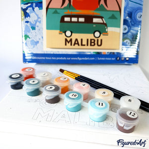 Mini Kit da Dipingere con i Numeri 20x20cm con cornice Babbuino Pop Art