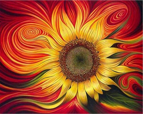 Dipingere con i numeri - Girasole Rosso